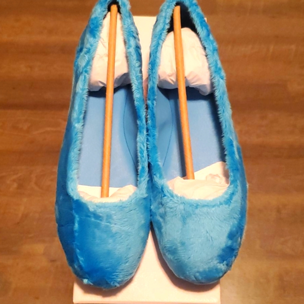 Jessica Simpson faux fur flats women 8.5 nwt box